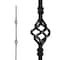 Nuvo Iron in Square x 44in Long Black Steel Interior Balusters - Double Basket, 12PK SQI2B-12MP - alternate 1